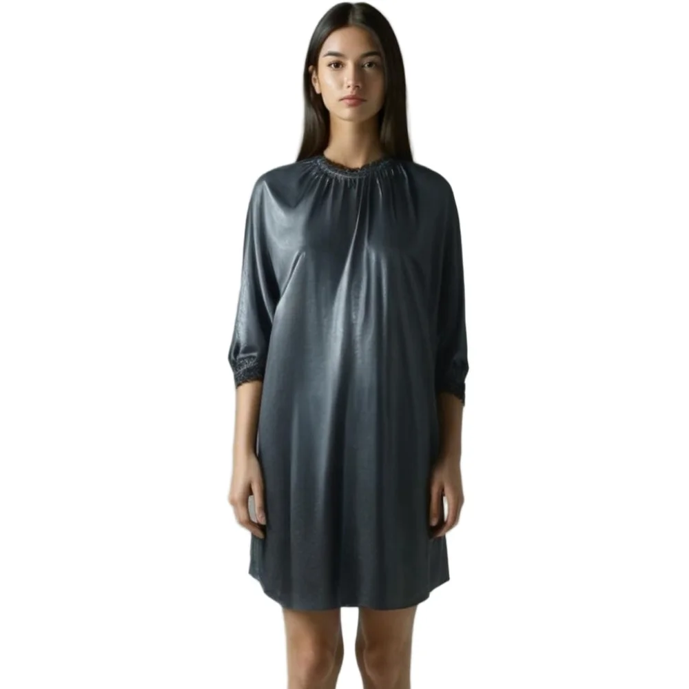 max studio silk dresses NWT Max Studio Graziella Velvet Burnout Silk Blend Black Dress Petite XSP